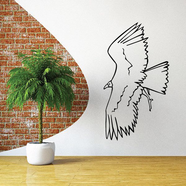 Image of Wide Stretched Wings Bird Decal