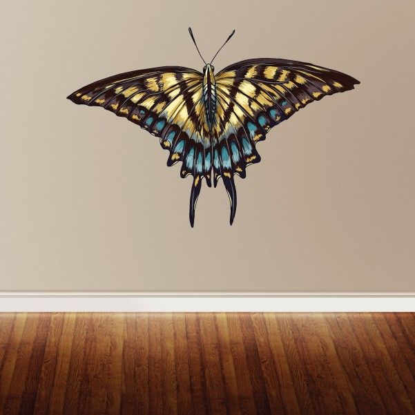 Image of Wide Wingspan Beautiful Butterfly Flying Decal 