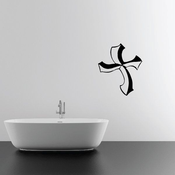 Image of Wiggly Cross Decal