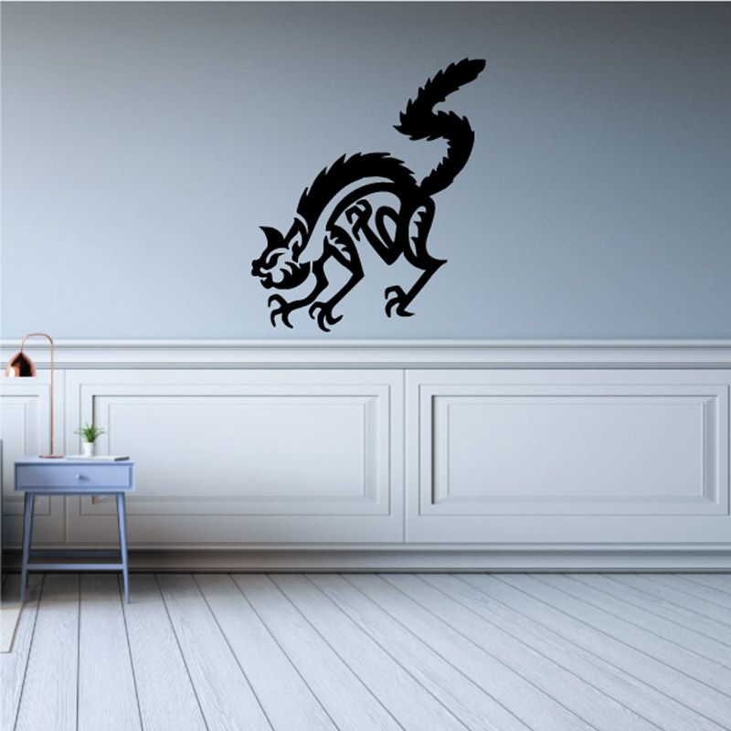 Image of Wild Angry Cat Decal