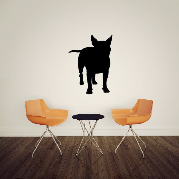 Black dog silhouette decal