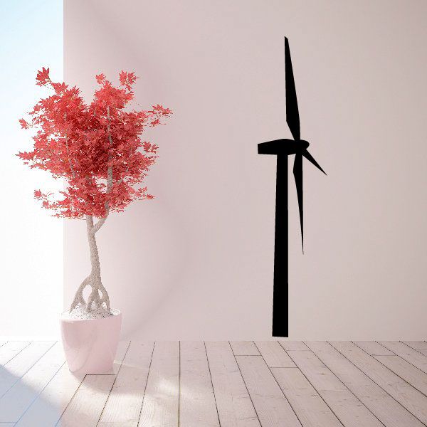 Image of Wind Turbine Side View Decal