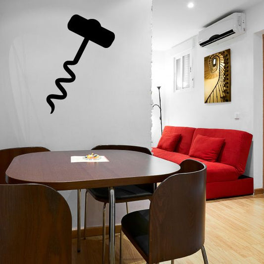 Image of Wine Corkscrew Decal