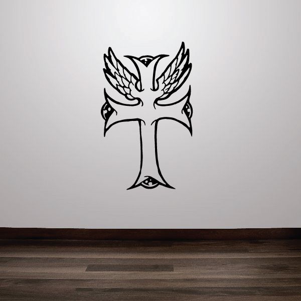 Image of Winged Cross Decal