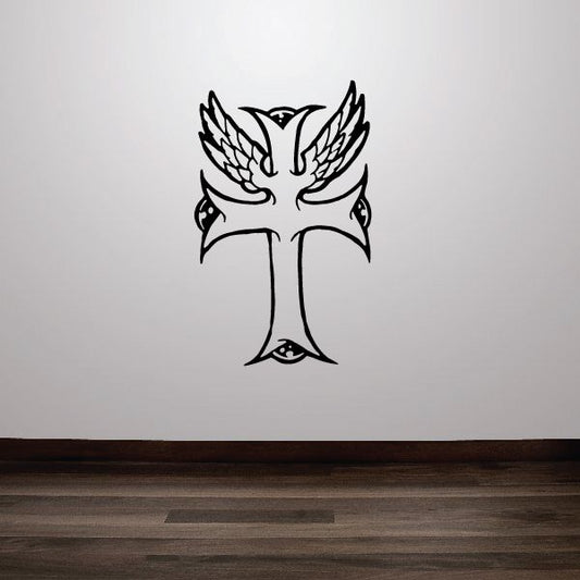 Image of Winged Cross Decal