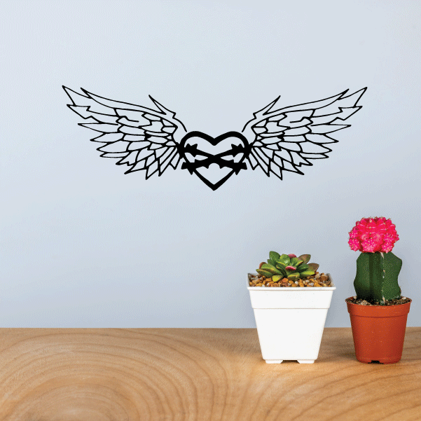 Image of Winged Heart Decals