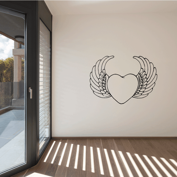 Image of Winged Heart Decals