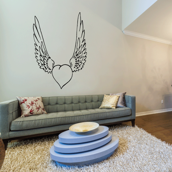 Image of Winged Heart Decals