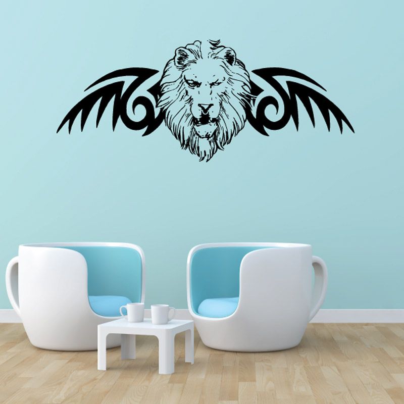 Image of Winged Lion Head Decal