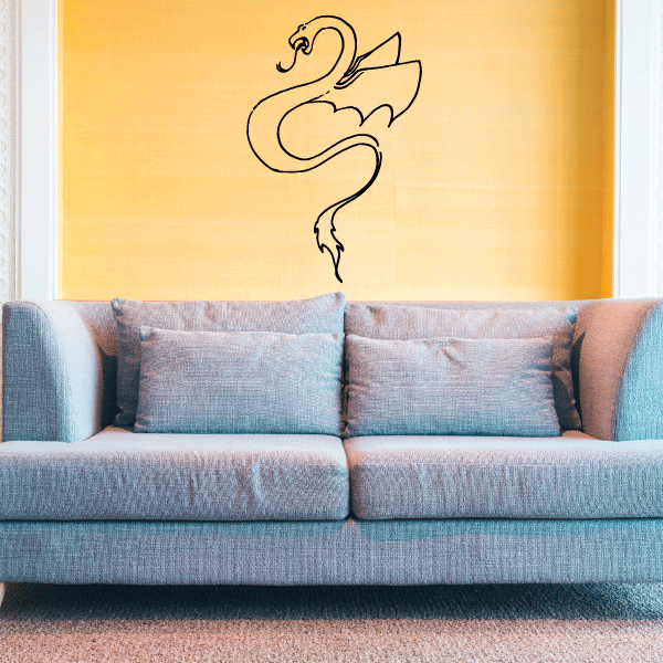 Image of Winged Snake Decal