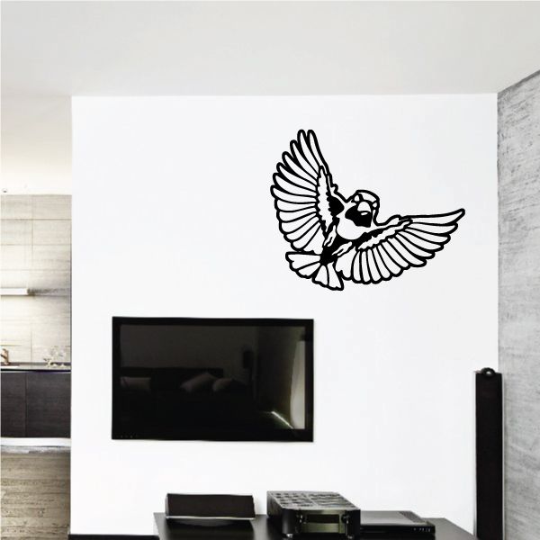 Image of Wings Spread Sparrow Decal