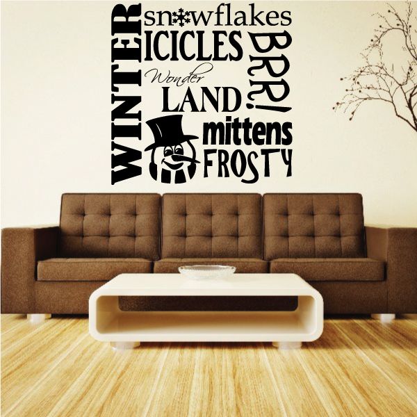 Image of Winter Time Typography Decal