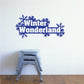 Blue Winter Wonderland snowflake wall decal with snowflake accents