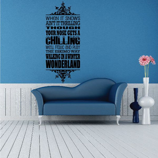 Image of Winter Wonderland Typography Decal