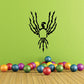 Black wired-style bird decal with wings spread
