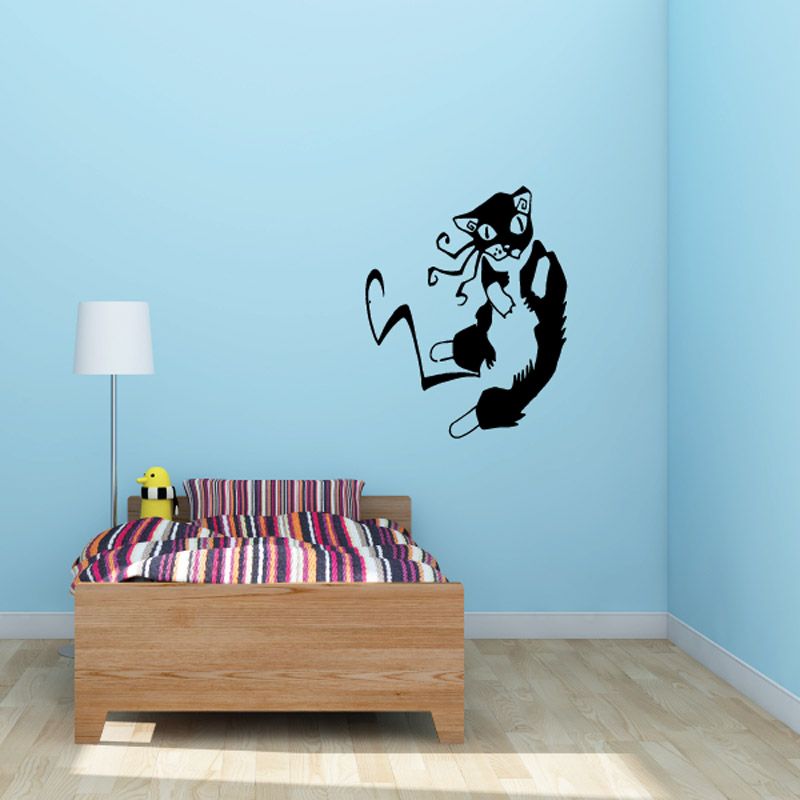 Image of Wirey Cat Playful Decal