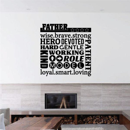 Image of Wise Brave and Strong Quote Decal