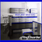 Kitchen wall decal with “Wishes won’t wash dishes” lettering