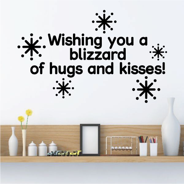 Image of Wishing You A Blizzard of Hugs and Kisses Decal