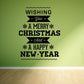 Christmas and New Year wall quote decal with snowflake accents