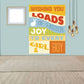 Easter rectangle sticker with yellow and orange text: 'LOADS OF EASTER JOY'