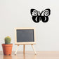 Black butterfly wing decal with swirling cutout details