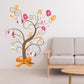 Easter egg tree printed die-cut decal with brown swirls and colorful egg ornaments