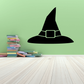 Black witch hat decal with green buckle