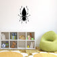 Black wolf spider wall hanging decal with detailed legs and oval body
