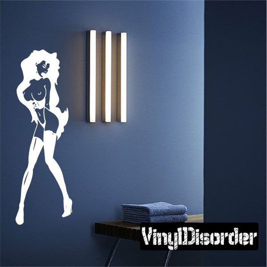 Image of Woman in Cupless Corset Decal