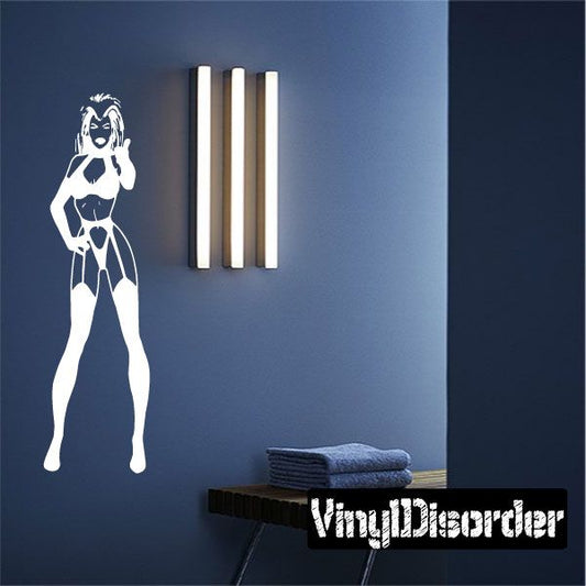 Image of Woman in Lingerie Giving Thumbs Up Decal