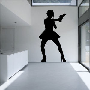 Women’s skirt with handgun decal silhouette