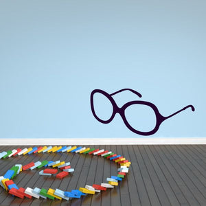 Purple glasses outline decal