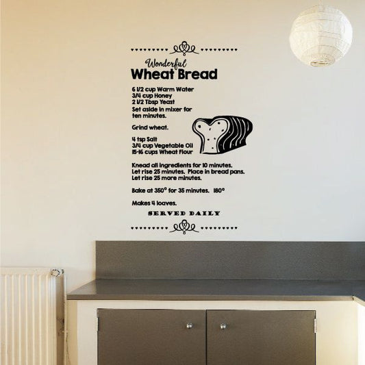 Image of Wonderful Wheat Bread Recipe Wall Decal