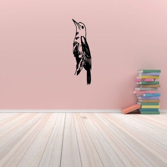 Image of Woodpecker Looking Up Decal