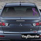 Purple awareness ribbon vinyl sticker on car rear window