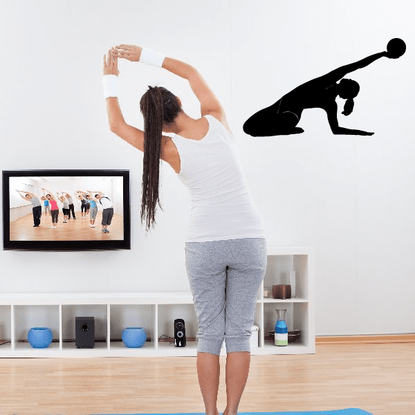 Image of Workout Stretching Wall Decal - Vinyl Decal - Car Decal - AL 012