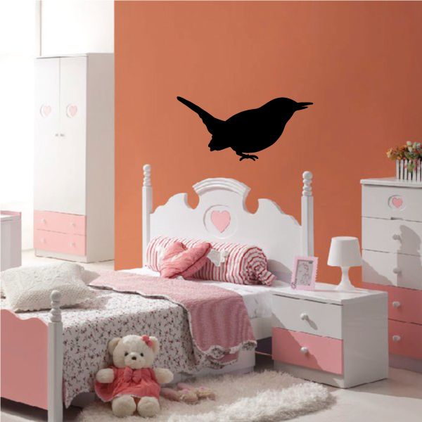 Image of Wren Crouching Bird Decal