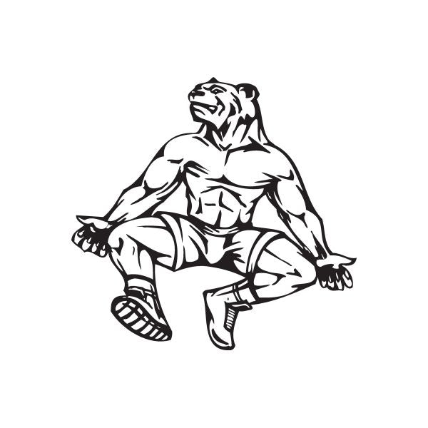 Image of Wrestling Bear Decal