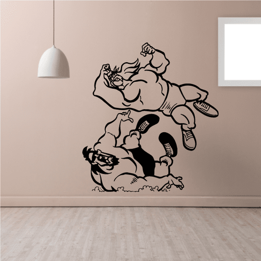 Image of Wrestling Wall Decal - Vinyl Decal - Car Decal - Bl011