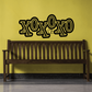 xoxoxo wall decal with bold black outlined letters