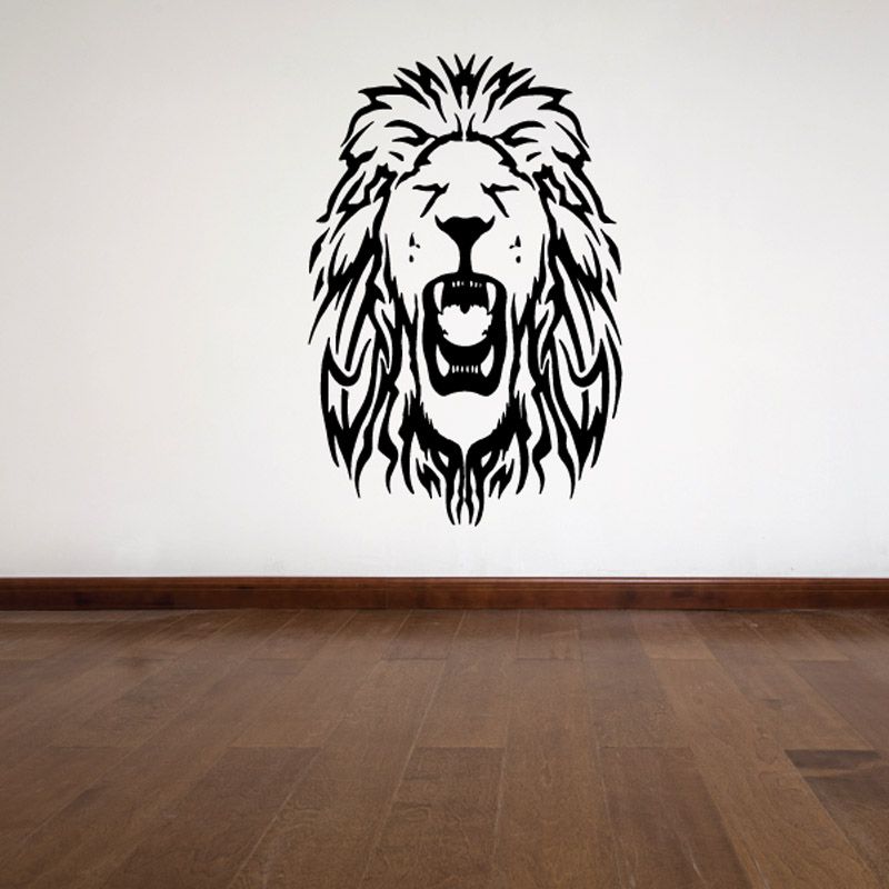 Image of Yawning Lion Head Decal