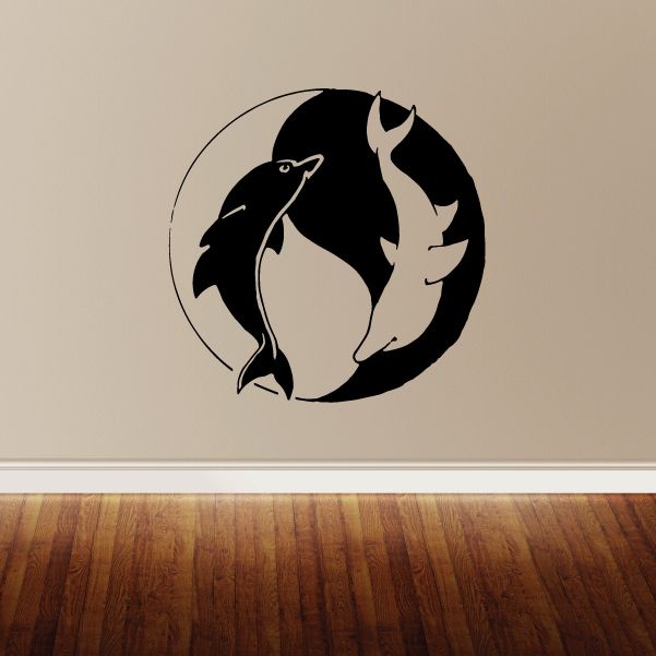 Image of Yin and Yang Dolphin Decal