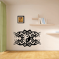 Yin yang moons wall decal with black tribal circle and yin-yang center