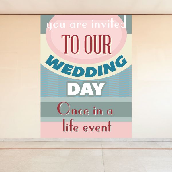 Image of You Are Invited To Our Wedding Day Once In A Life Event Wedding Custom Sticker