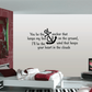 Inspirational wall decal with anchor icon and quote text in black letters