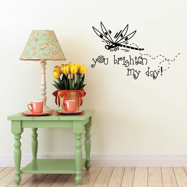 Image of You brighten my day Dragonfly Decal