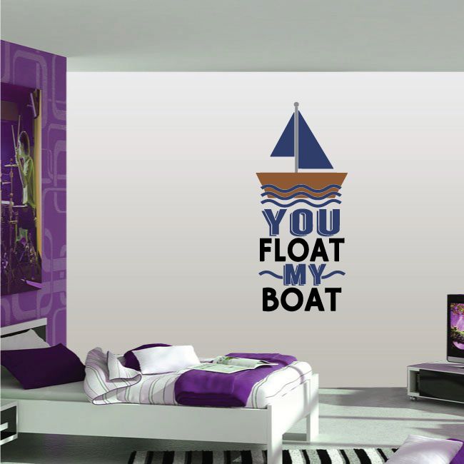 Image of You Float My Boat Printed Die Cut Wall Decal