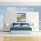 Inspirational rectangular wall sticker, gray background with 'you make me HAPPY' text