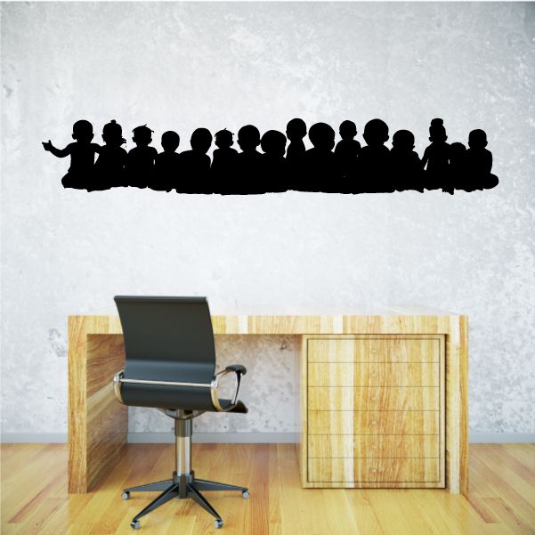 Image of Young Children in a line Decal